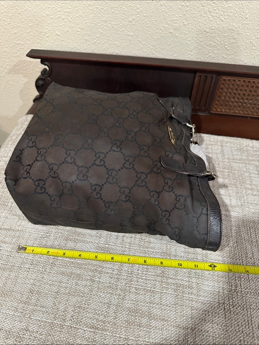Gucci black GG Monogram Chain-Handle Tote - Picture 10 of 10